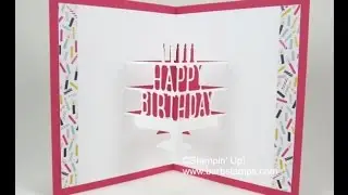 Party Pop Up Thinlits - how to glue it in your card