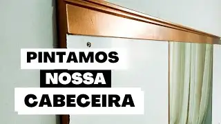 Cabeceira PARTE 2- Pintamos,tá ficando LINDAA 😍 #diy #decor #quartocasal