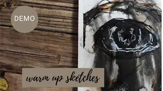 10 minute WARM UP SKETCH using acrylic ink
