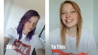 How To Remove Permanent Hair Dye (PURPLE TO BLONDE)