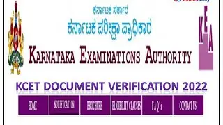 KCET -2022 Final chance Documents verification |A k Nikhil Karnataka | verification slip download.