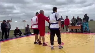 Аманов Бекжан 1 место. Казакша курес. Камысты