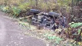 Toyota 4Runner winched out after rollover