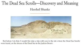 The Dead Sea Scrolls - Discovery and Meaning [Trailer]