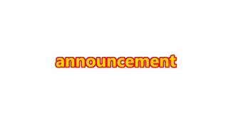 Important Announcement..
