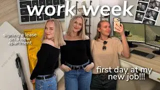 WORK WEEK IN MY LIFE: first day at my new job, I got a new apartment, selling all my furniture