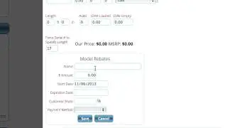 Working with Model Numbers and Rebates in Lizzy