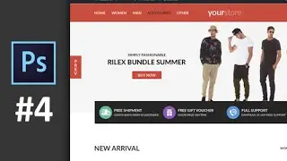 Photoshop CC Web Design - eCommerce Tutorial #4