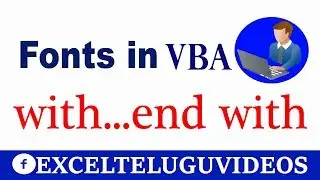 With...End with Statement in Macros(VBA) || Font Object