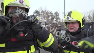 ČR - doprava - hasiči - vyprošťování - simulovaný - zásah - výcvik - oheň - trénink - vrak