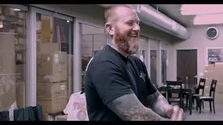 Jeremy Hanna of Sullen Clothing using H2Ocean InkRenu to keep his tattoos looking new