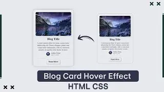 Blog Card HTML CSS | Hover Effect | amanselfcoder
