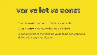 Difference Between Var Let And Const Variables In JavaScript #programming #coding #javascript #trend
