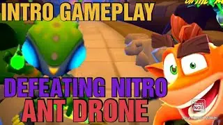 New Crash bandicoot on the run mobile gameplay  Defeating Nitro Ant Drone