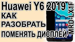 Как поменять дисплей на телефоне Huawei Y6 2019 MRD-LX1F  Как разобрать телефон