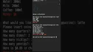Coffee Machine | Python Project | #codingrah #python #100daysofpython