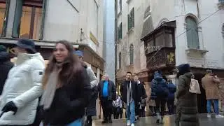Venice Italy walk to canal bridge