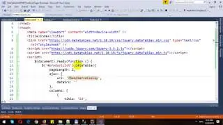 DataTables in ASP.NET Core Razor Pages and Entity Framework Core