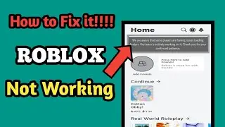 Roblox is Down Not Working Error/ We are aware that some players are having issues How to fix it!