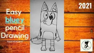 Captivating Bluey Pencil Art: Adorable Cartoon Drawing