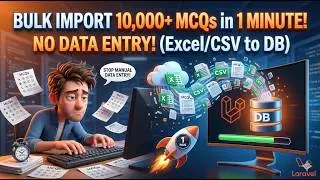 Bulk Import 10,000+ MCQs in Laravel in 1 Minute! (Excel/CSV to DB - No Data Entry) Import MCQ DB