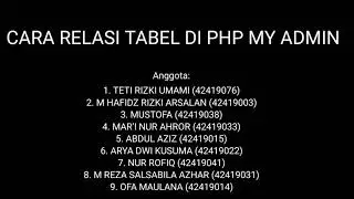 NEW!!! 2021 CARA MEMBUAT TABEL RELASI DI PHPMY ADMIN...