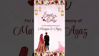 Wedding Invitation card Design using Canva #cards #weddinginvitationcarddesign #canva #shadi