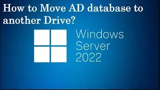 How to Move AD database to another Drive? | Windows Server 2022