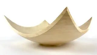 Turning a square bowl out of sycamore wood - woodturning