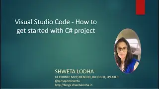 How to get started with C# project in Visual Studio Code