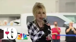 Live || Dolly Parton arrives to make major donation announcement at Newport Walmart