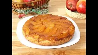 Caramel-apple upside-down cake | Prajitura rasturnata cu mere