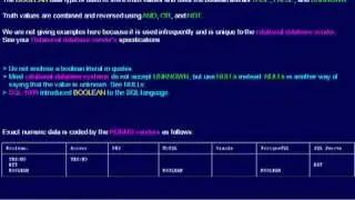 SQL 038 Data Types, Boolean Data, Compare Database Usage