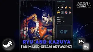 Ryu and Kazuya | Animated Steam Artwork Speed Art [DryreL]