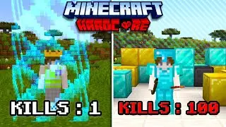 Minecraft Hardcore, But the Border INCREASES for Each KILL
