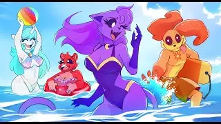 Catnap X Dogday & CraftyCorn X Bobby BearHug Smiling Beach Fun | Poppy Playtime Chapter 3┃Comic Dub