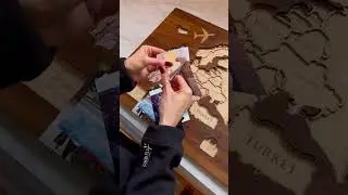 Photo Holder With Wooden Map- Create Your Travel Map with Photos!