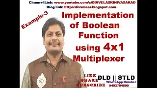 Implementation of Boolean Function using Multiplexers(4x1) || Boolean function using MUX  | STLD |