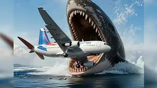 MOMENT PESAWAT DI MAKAN PAUS MEGALODON 😱😱