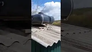 Летний душ. Закачиваем воду в бак. Контроль уровня воды.
