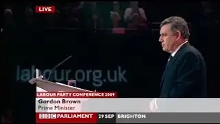 Gordon Brown's 2009 conference speech