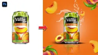 Level Up Your Product Design: Photoshop Peach Juice Can Manipulation