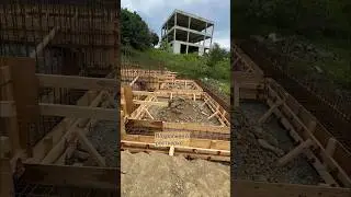 Процесс сборки ростверка, подготовка к бетонированию👷‍♂️ #строительство