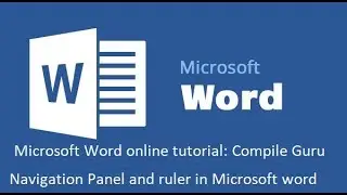 Navigation Panel and ruler in Microsoft word