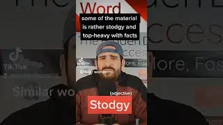 Today's word of the day is stodgy. #wordoftheday