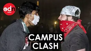 UCLA Protesters Defend Camp Against Riot Police AND Masked Pro-Israeli Group