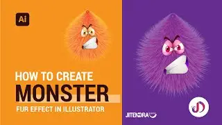 How to create Monster Fur Effect in Adobe Illustrator Tutorial | Level Up Your Design Skills