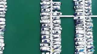 Free Stock Aerial Boat Marina
