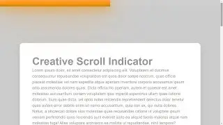 How To Create Scroll Indicator Using Html, CSS and JavaScript