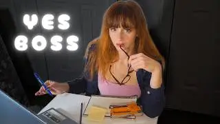 [ASMR] 💙 Flirty Secretary Has a Crush on you 🤫